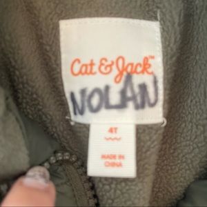 Olive green toddler winter jacket